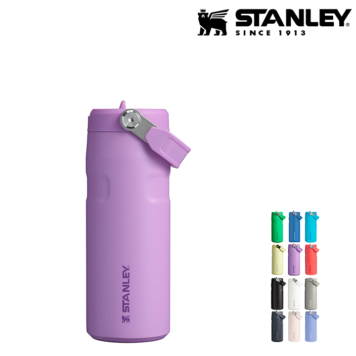 بطری نی دار استنلی 0.47 لیتری مدل IceFlow Bottle with Flip Straw Lid